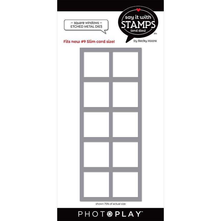#9 Squares Window Dies - Say It With Stamps - PhotoPlay