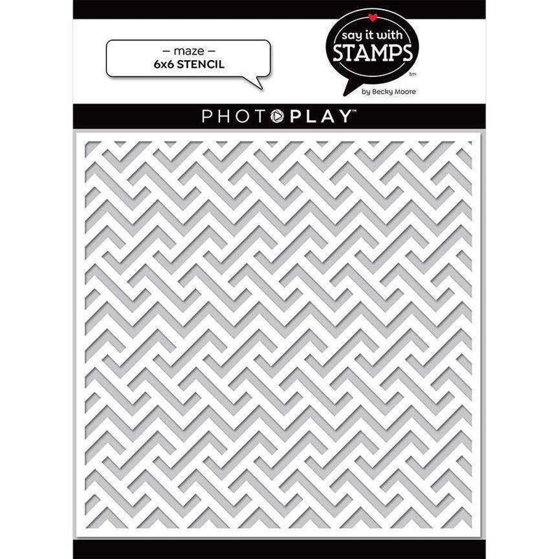 Maze Stencil - Say It With Stamps - PhotoPlay
