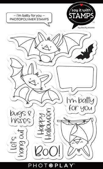 I'm Batty For You Stamps - Say It With Stamps - PhotoPlay