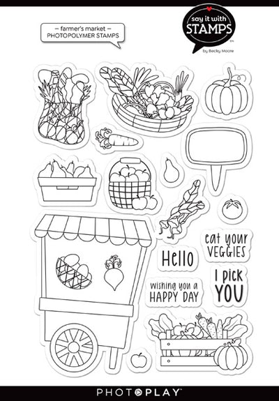 Farmer's Market Stamps - Say It With Stamps - PhotoPlay - Clearance