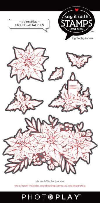 Poinsettia Dies - Say It With Stamps - PhotoPlay