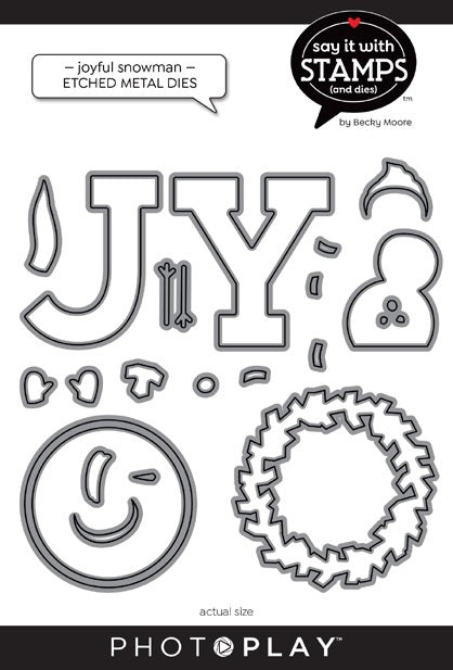 Joyful Snowman Dies - Say It With Stamps - PhotoPlay