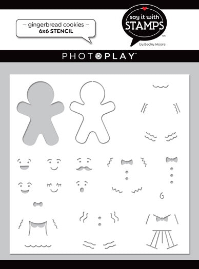Gingerbread Cookies Stencil - Say It With Stamps - PhotoPlay