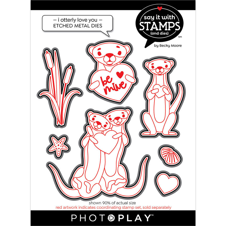 I Otterly Love You Dies-Say It With Stamps-Becky Moore-PhotoPlay