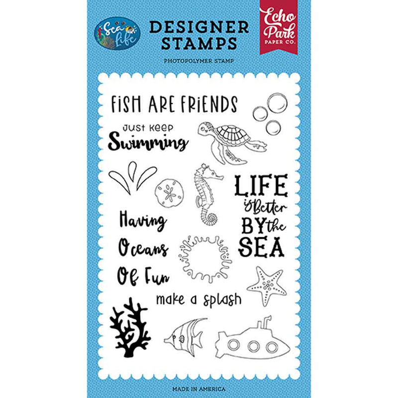 Oceans Of Fun Stamp Set - Sea Life - Echo Park