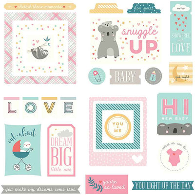 Snuggle Up Girl Ephemera Die Cuts