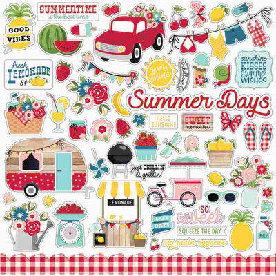 A Slice Of Summer Element Stickers - Echo Park - Clearance