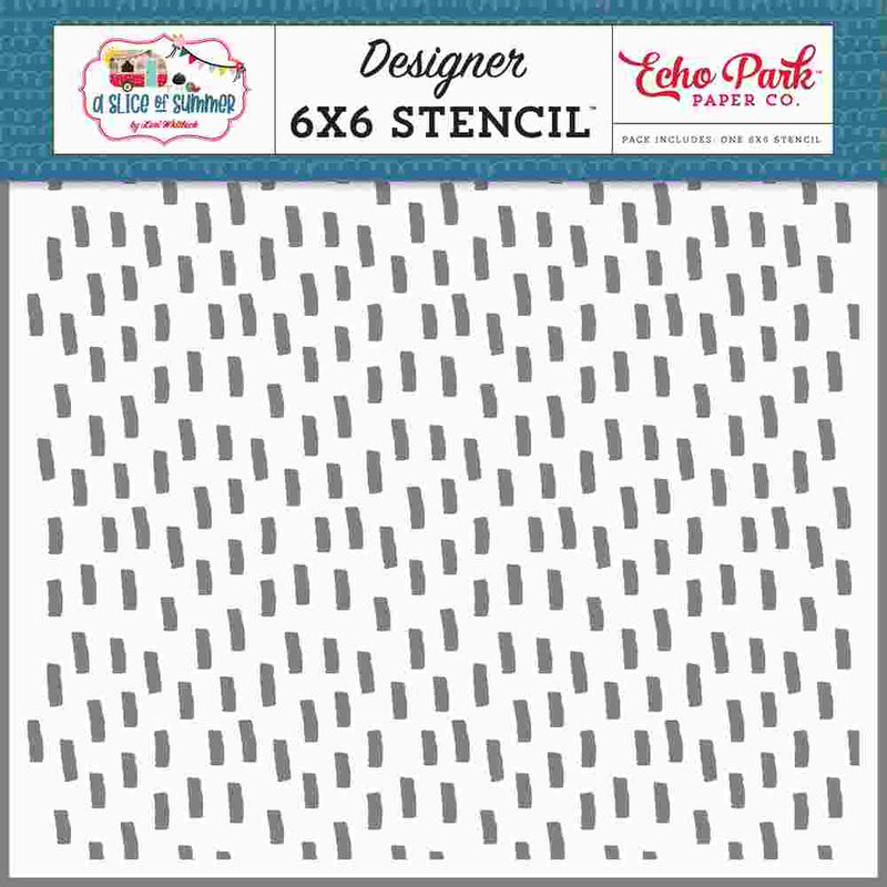 Summer Rain Stencil - A Slice of Summer - Echo Park - Clearance