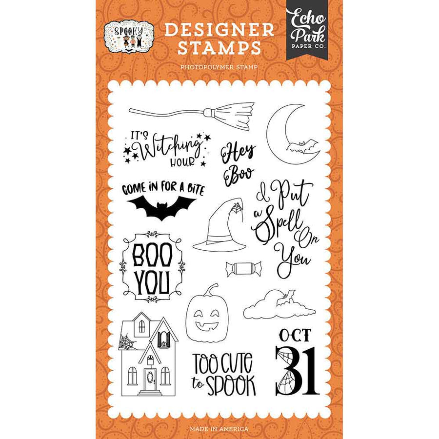 Hey Boo Stamp Set - Spooky - Echo Park