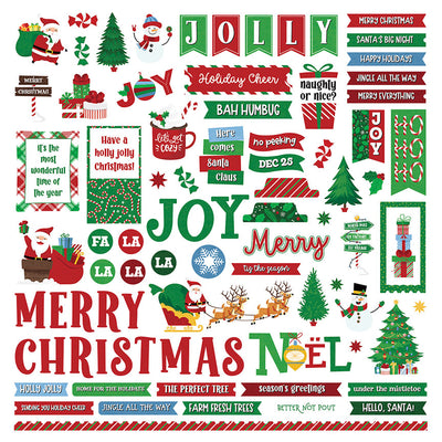 Element Sticker Sheet -Santa Please Stop Here Collection- Photo Play