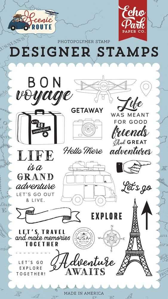 Let's Go Travel Stamp Set-Scenic Route-Echo Park