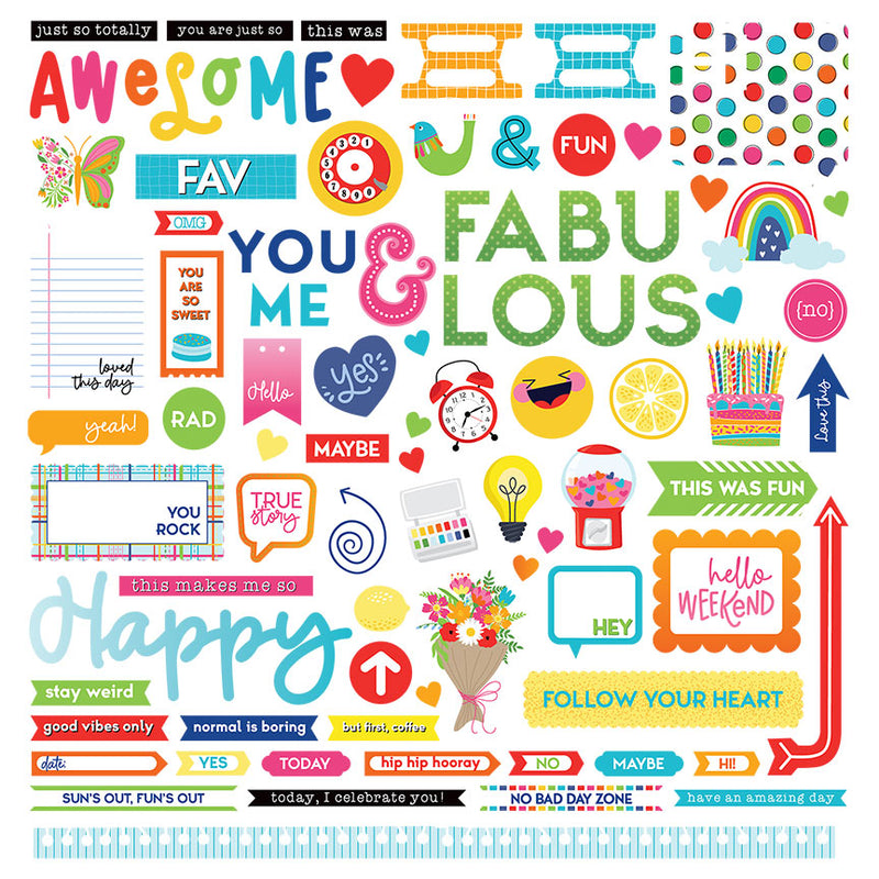 12" x 12" Element Sticker - Serendipity Collection-  Photoplay 