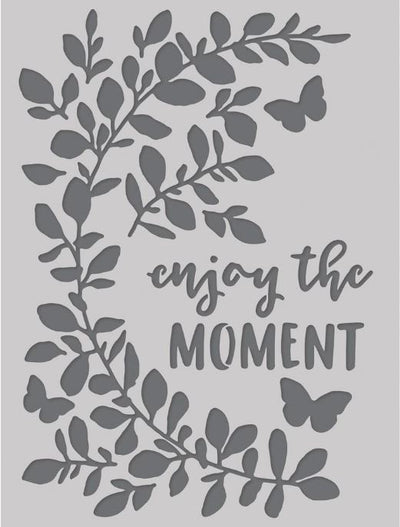 Enjoy the Moment Stencil, 6" x 8" - Simple Vintage Life In Bloom - Simple Stories