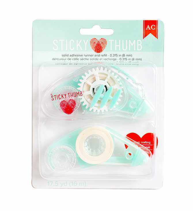 Sticky Thumb adhesive runner and refill cartridge