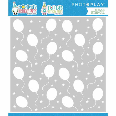 Tulla & Norbert's Birthday Party Balloons Stencil - PhotoPlay