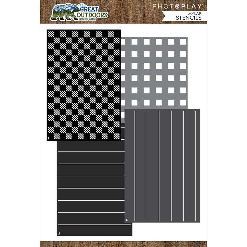 The Great Outdoors Plaid Stencil-PhotoPlay