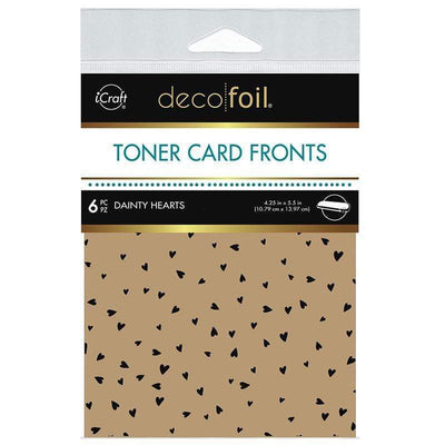 Deco Foil Kraft Toner Card Fronts, Dainty Hearts - Therm-O-Web - Clearance