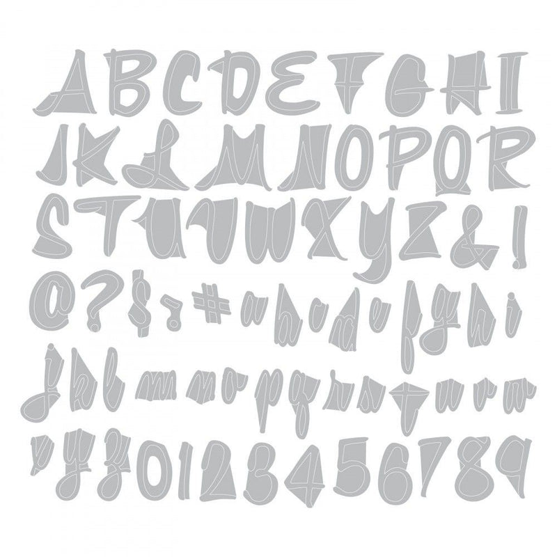 Sizzix Script Alphanumeric die set
