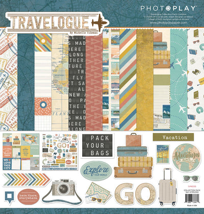 12" x 12" Collection Pack  -Travelogue Collection- Photo Play 