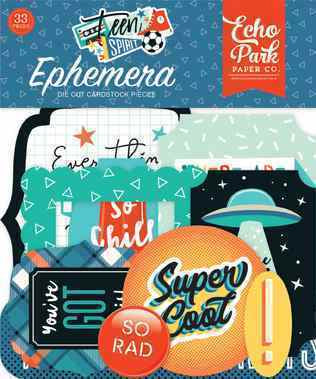 Teen Spirit Boy Ephemera - Echo Park - Clearance