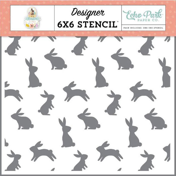 Bunny Time Stencil, 6" x 6" - It&