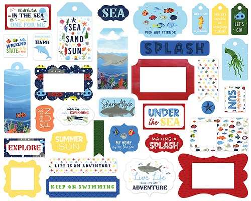 Under Sea Adventures Frames & Tags - Echo Park - Clearance