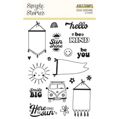 Stamps - Boho Sunshine Collection - Simple Stories