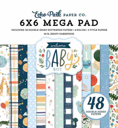 Welcome Baby Boy Cardmakers Mega Pad - Echo Park