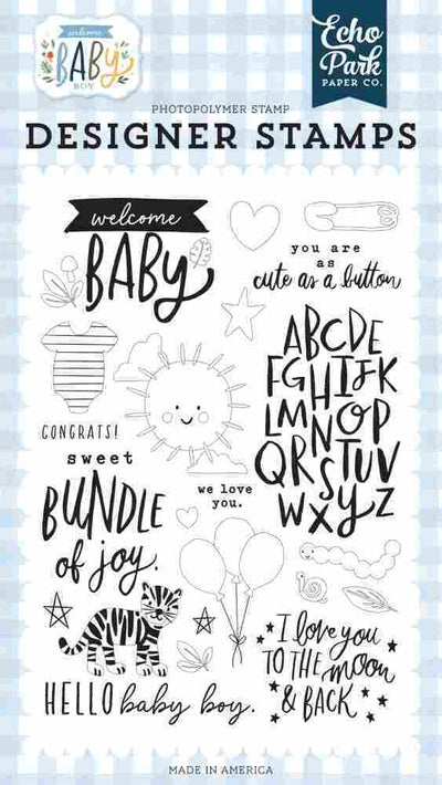 Welcome Baby Boy Stamps - Echo Park