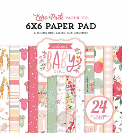 Welcome Baby Girl 6" x 6" Paper Pad - Echo Park