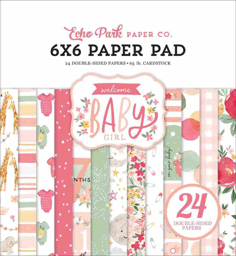 Welcome Baby Girl 6" x 6" Paper Pad - Echo Park