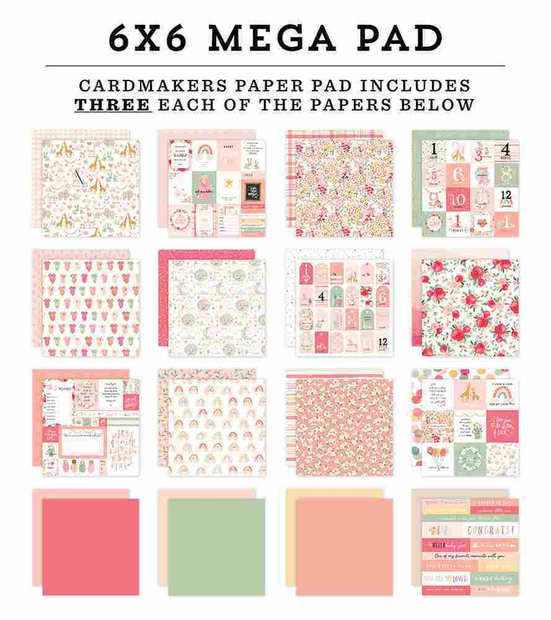 Welcome Baby Girl Cardmakers Mega Pad - Echo Park