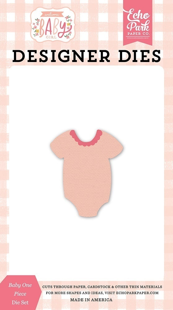 Baby One Piece Die - Welcome Baby Girl - Echo Park - Clearance