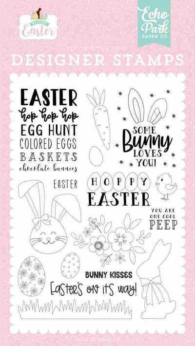Bunny Kisses Stamp Set - Welcome Easter - Echo Park - Clearance