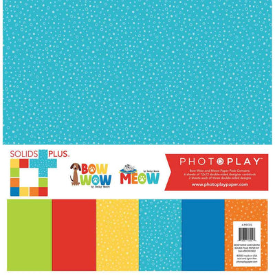 Bow Wow & Meow Solids+ Paper Pack - Becky Moore - PhotoPlay
