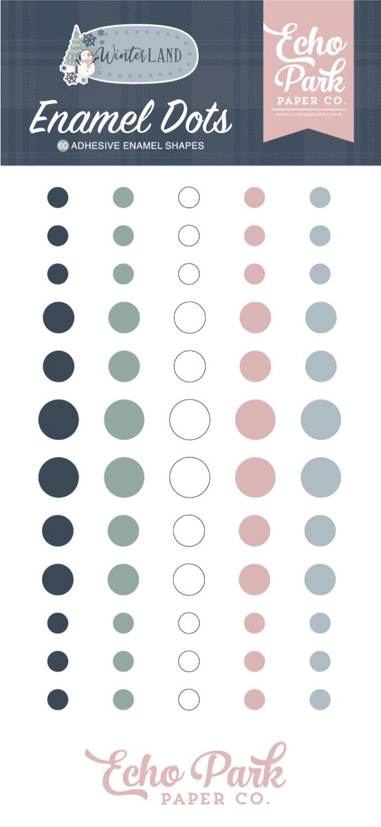 Echo Park Winterland Enamel Dot Stickers for Crafting