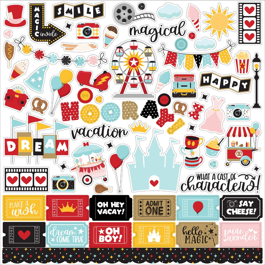 Element Stickers, 12x12 - Wish Upon A Star 02 - Echo Park